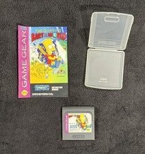 Sega Game Gear 1993 - Simpsons: Bart vs. The World with Case & Manual