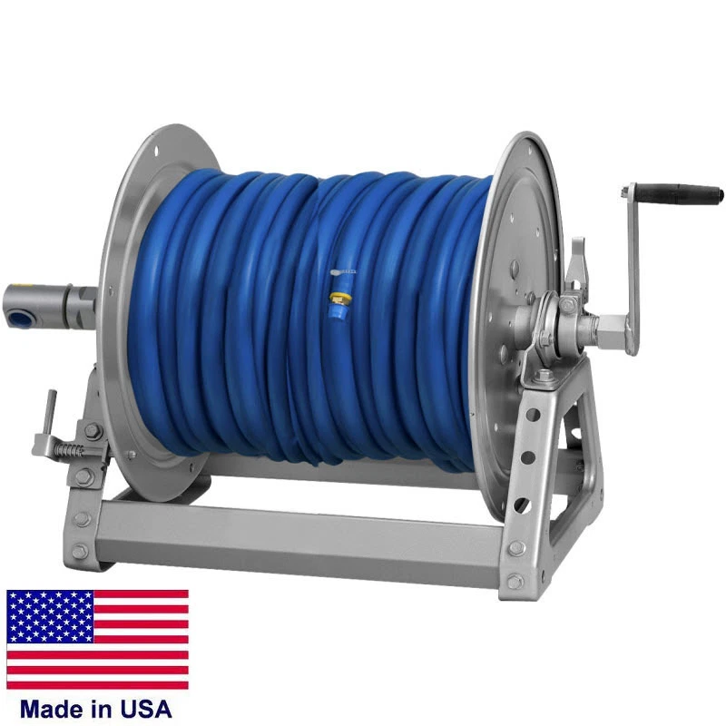 PRESSURE WASHER & SPRAYER Manual Hose Reel - 300 Ft 3/8 or 200 Ft 1/2 ID  Hose