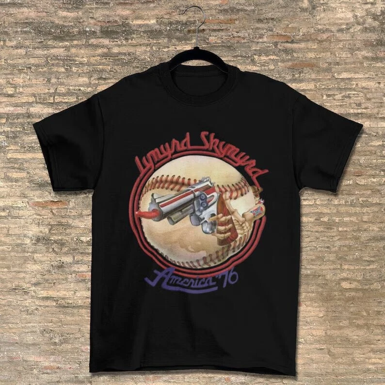T-shirt Lynyrd Skynyrd Noir Unisexe - Taille Du S Au 5XL, Coton, Neuf Avec étiquettes
