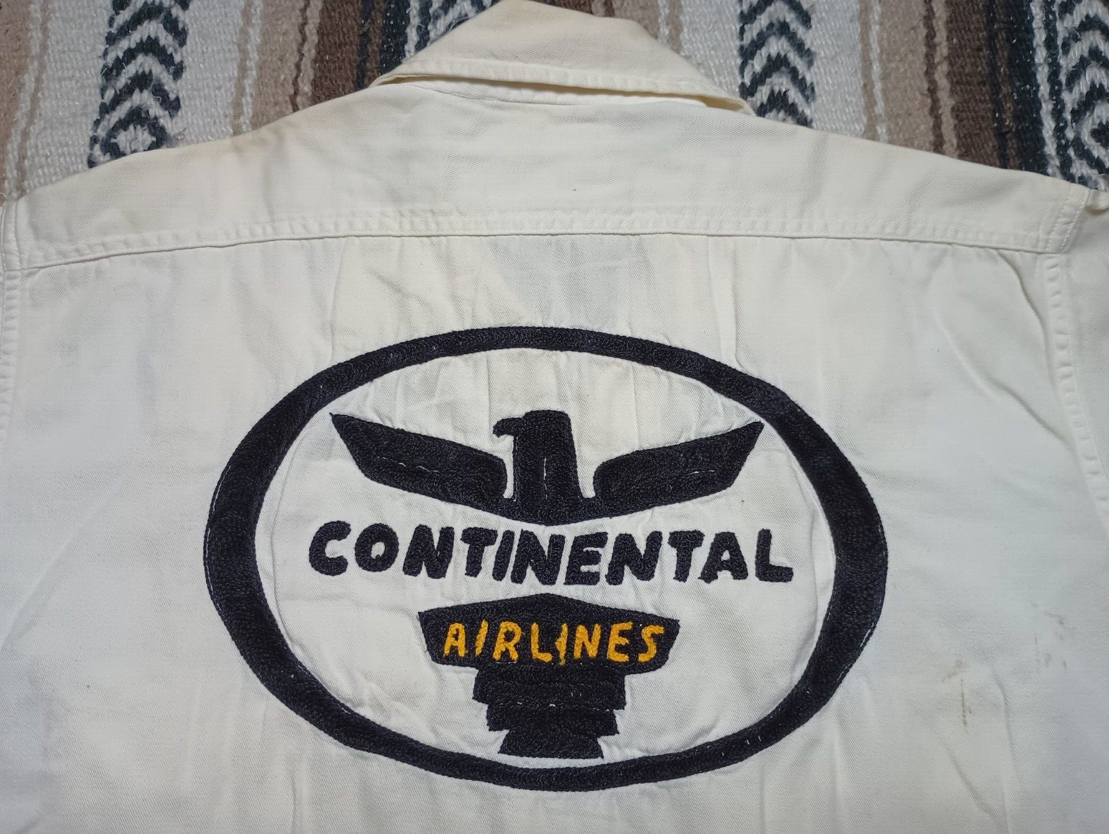 Vtg 1989 USA Jackson Parker Memorial N.C.H.A. Texas Chainstitch silky Jacket L