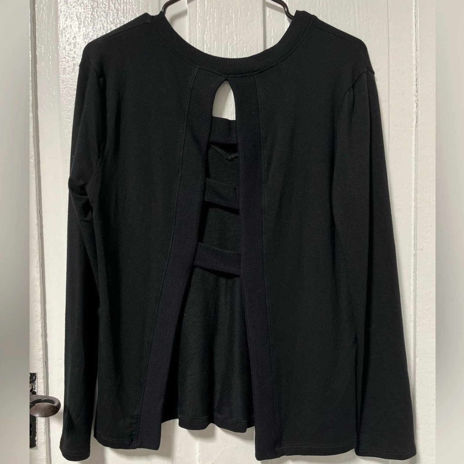 beyond-yoga modal open back swing long sleeve shirt