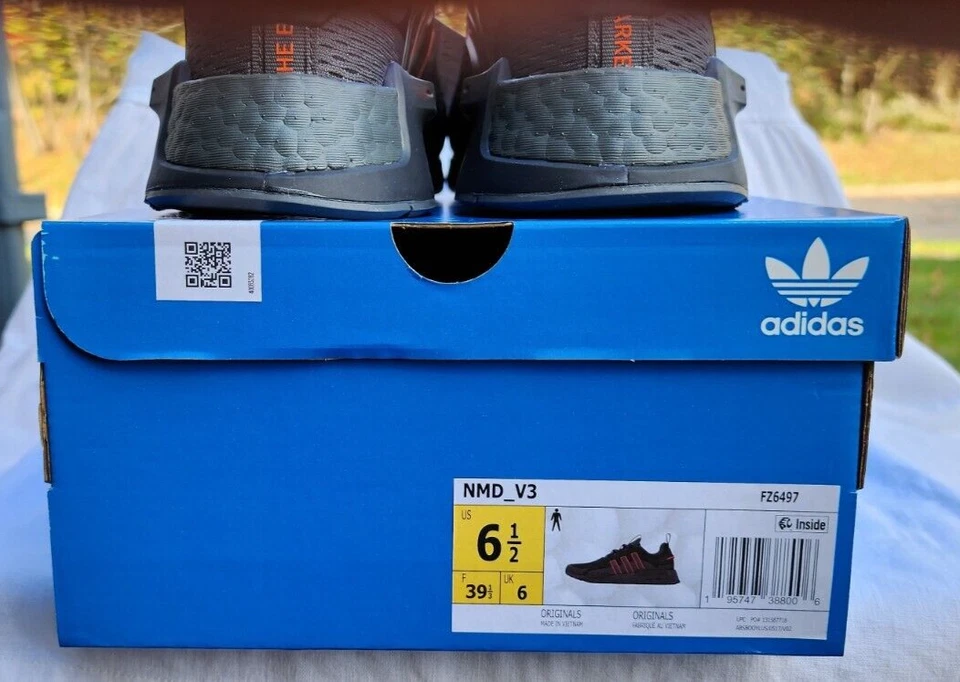 Adidas NMD V3 Low Black Solar Orange - Men's Size 6.5 Brand New - Image 2 of 4