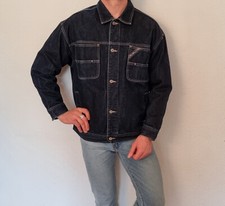Pelle Pelle x Marc Buchanan Jacket lange Jeansjacke Jacke Gr. L Vintage 90er 90s
