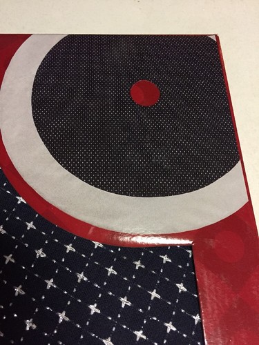 NEW Holiday Living Christmas Tree Skirt 56" Navy Blue & Silver Sparkly Padded - Picture 2 of 4