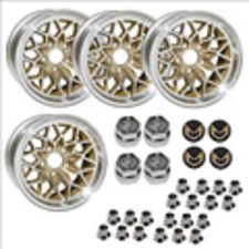 YEARONE 17 x 9 Pontiac Firebird Trans Am Gold Snowflake Wheels Kit.  WS6