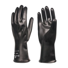 Showa Butyl 878-09 Black Chemical Rubber Workwear Gloves Size 9 New