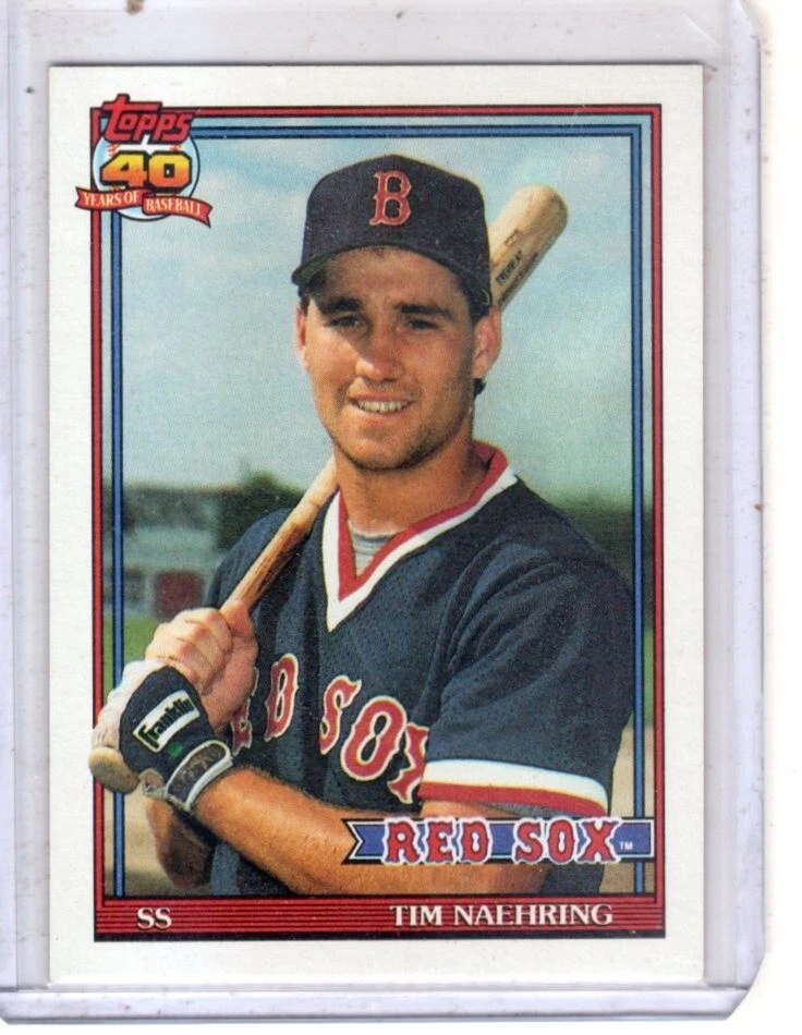 1991 Topps - #702 Tim Naehring Boston Red Sox Baseball card