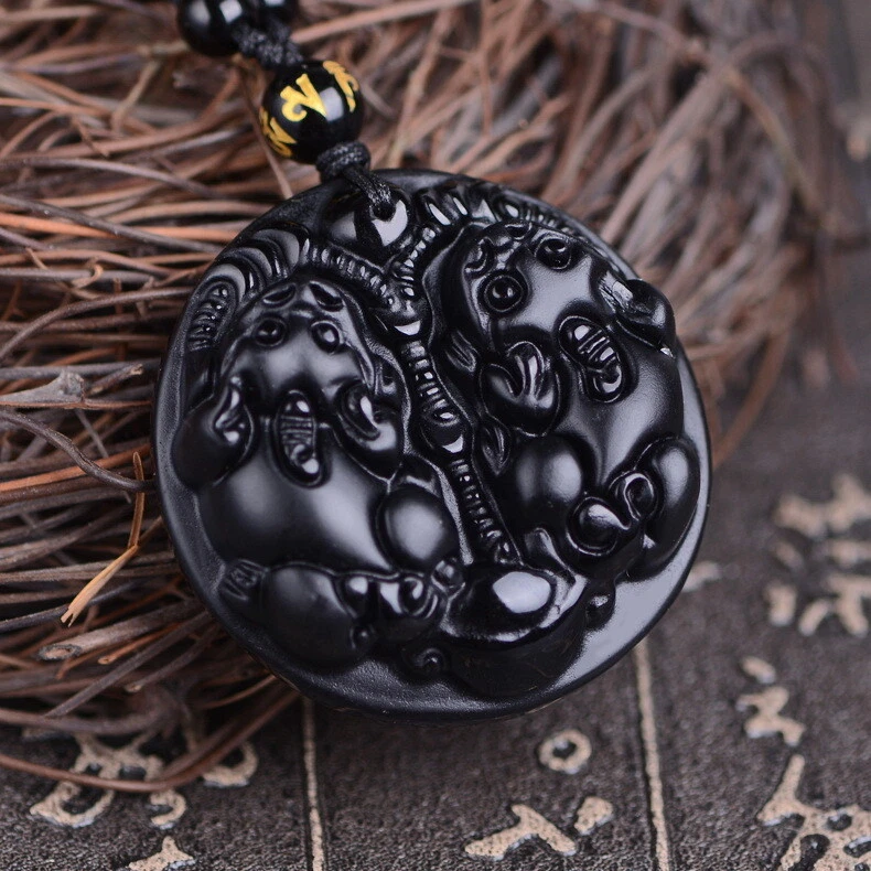Black obsidian 2024 pendant necklace