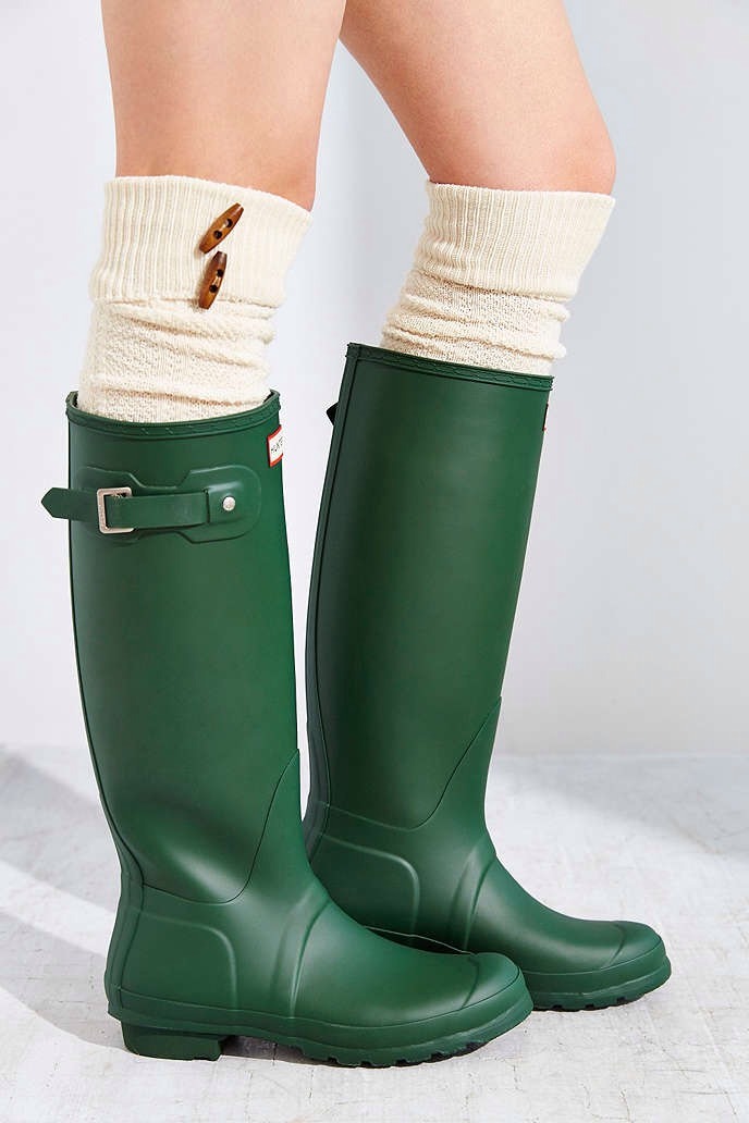Hunter Rainboots Boots Original Tall Green NIB Size 6 US