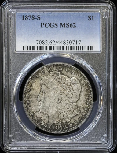 1878-S $1 Morgan Silver Dollar PCGS MS 62 | Toned Toning Uncirculated UNC