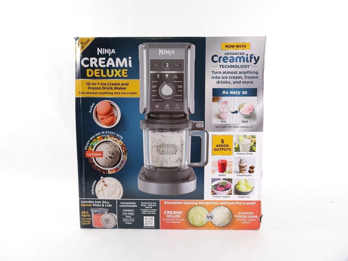 NEW IN BOX Ninja CREAMi Deluxe 10in1 Ice Cream & Frozen Drink Maker