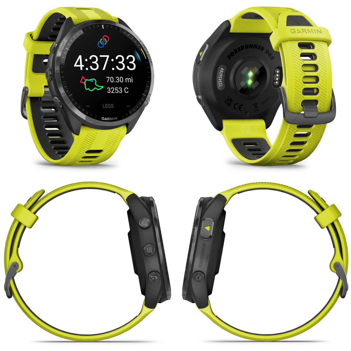 Garmin Forerunner 965 GPS Running Smartwatch AMOLED Yellow