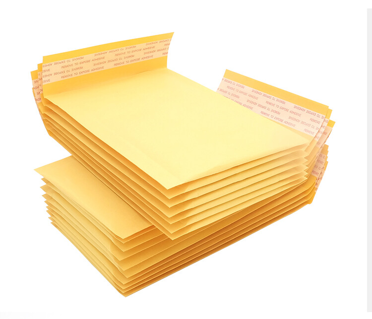 10PCS 4 Sizes Bubble Mailers Padded Envelopes Pack Bags Kraft Bubble Mailing Envelope Bags