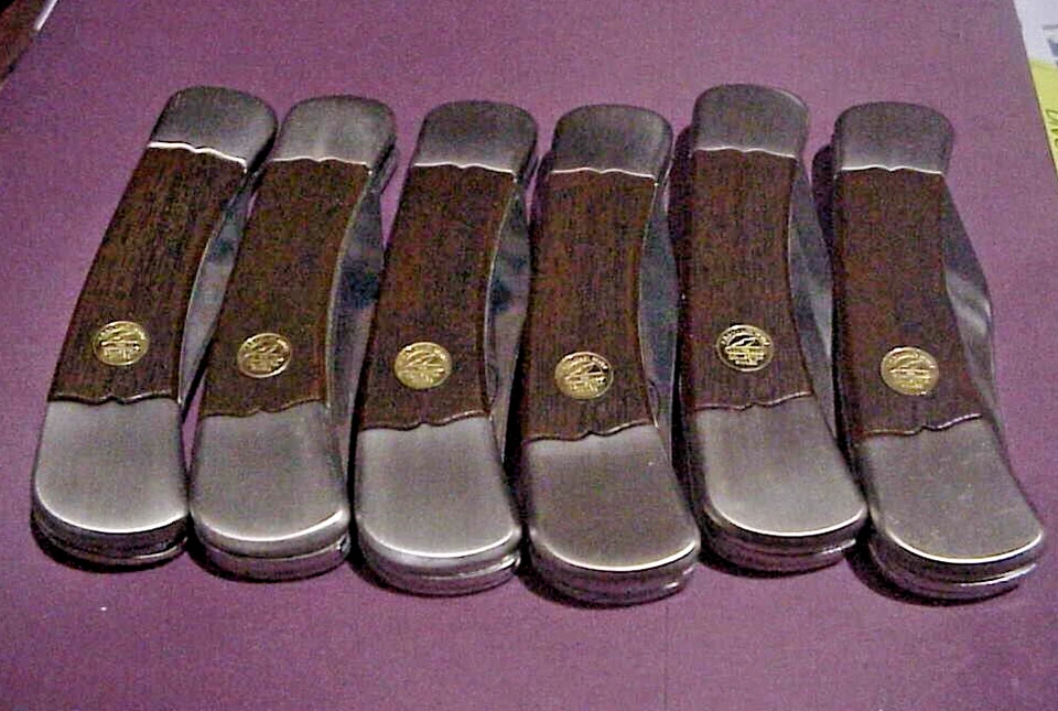 CUCHILLOS DE COLECCIÓN FRANKLIN COMO NUEVOS 6 WESTERN CON ETIQUETAS Y BOLSAS Foto 3 de 4