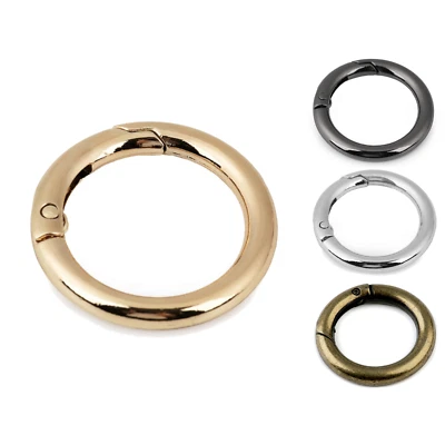 Karabiner Ring 25mm Gold, Silber, Schwarz, Altmessing - 1 / 5  / 10 Stk - Bild 1 von 4
