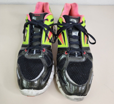 Reebok zigtech zigdynamic men 13 neon yellow orange black GUC