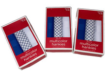 2007 Target Lot of 9 Men Multicolor Hankies 16 in x 16 in - 100 Cotton