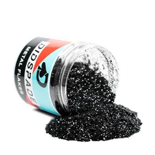 2oz Black 0.015 Black Metal Flake - Solvent Resistant Glitter
