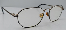 Vintage Laura Ashley Elizabeth Black Gold Oval Metal Sunglasses FRAMES ONLY