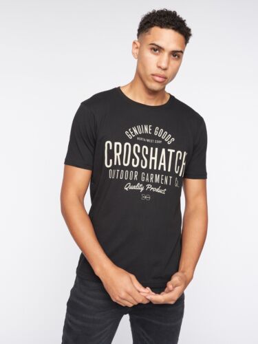 Mens 5 PACK Crosshatch T-Shirt Crew Neck Short Sleeve Casual Soft Cotton Summer - Picture 6 of 10