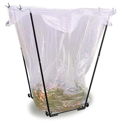 Garden Trash Bag Holder - Outdoor Leaf Bag Support Stand Multi-Use Metal 
