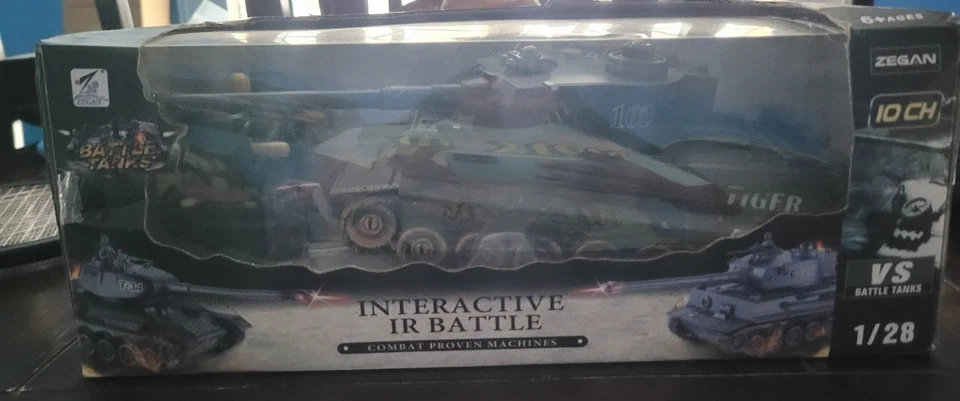 ZEGAN RC BATTLE TANKS INTERACTIVE IR BATTLE 1:28 Tiger Tank - Image 3 of 3