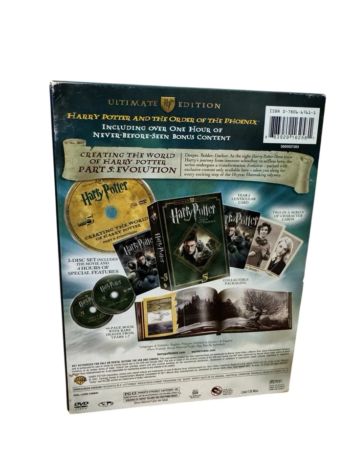 Harry Potter & the Order of The Phoenix (Ultimate Edition 3-discs 2011)3-D Cover - Image 4 of 4