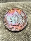 1891 Indian Head Cent Penny AU+++++++Toned Red Hue High Grade Gem