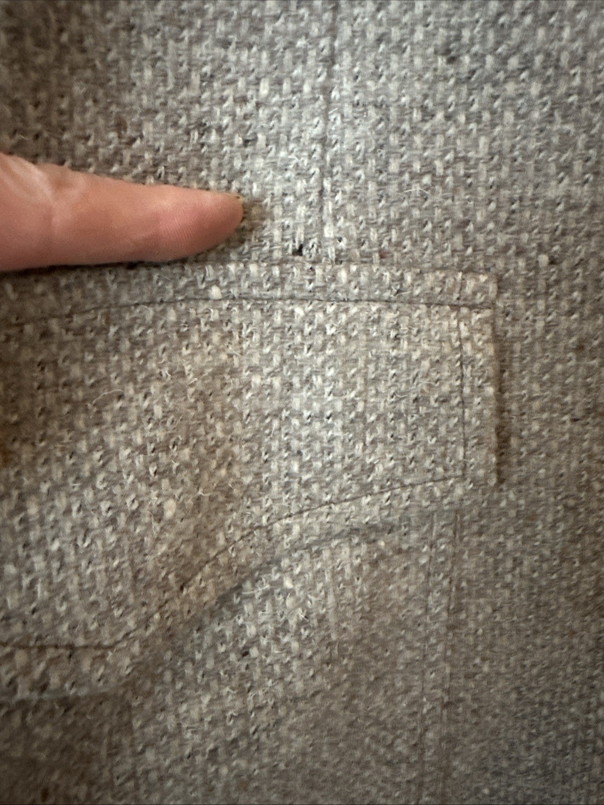 Vtg PENDLETON Tweed Wool Leather Patch Jacket Bla… - image 4