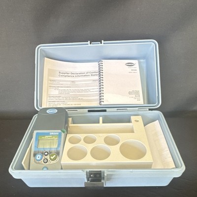 Hach DR300 Pocket Colorimeter Ammonia Test Meter Kit with Case and Manuals