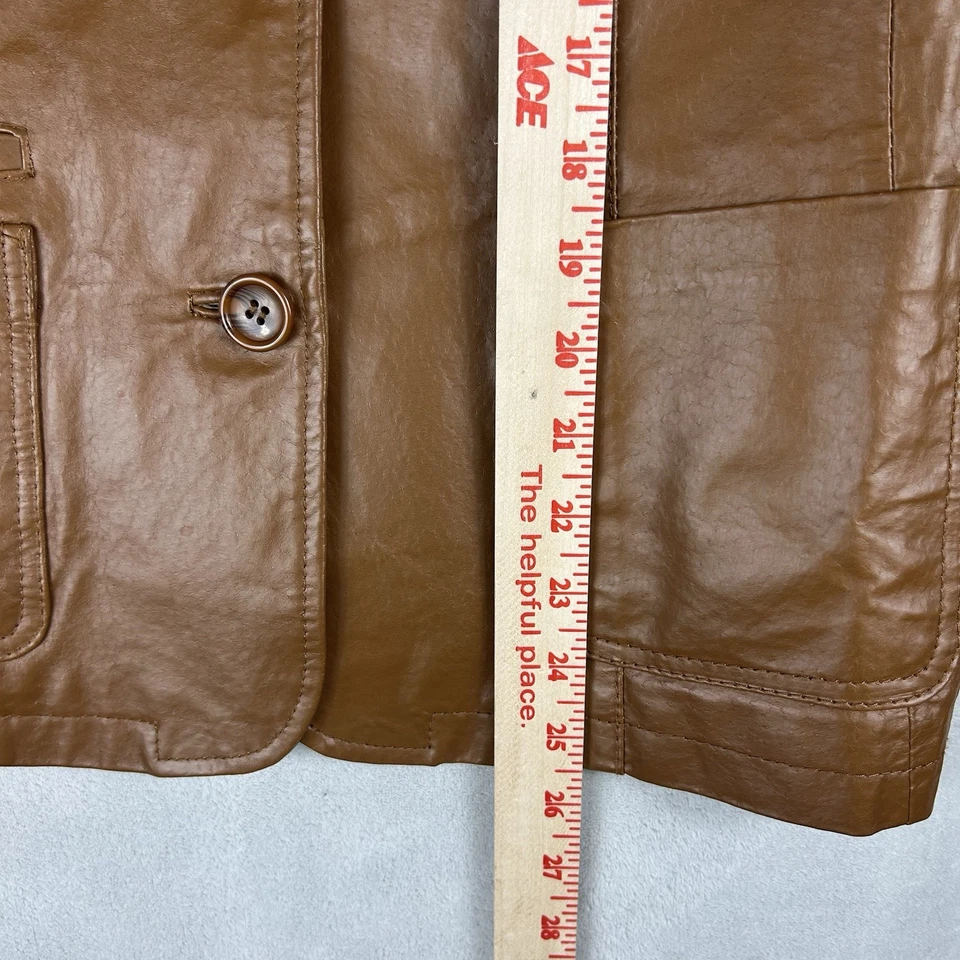 Chaqueta Blazer De Colección Chadwicks Marrón Coñac Cuero Genuino Para Mujer 12 Academia Foto 3 de 4