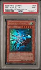 Yu-Gi-Oh! 2003 Spell Canceller Magician's Force MFC 1st Edition Ultra Rare PSA 9