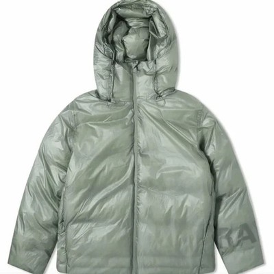 Rains logo puffer. new W/O tag. haze color, original price $600. size M