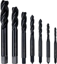 7 Pcs Nitriding Coated Spiral Flute Tap Set Metric Thread Taps M3 M4 M5 M6 M8 M1