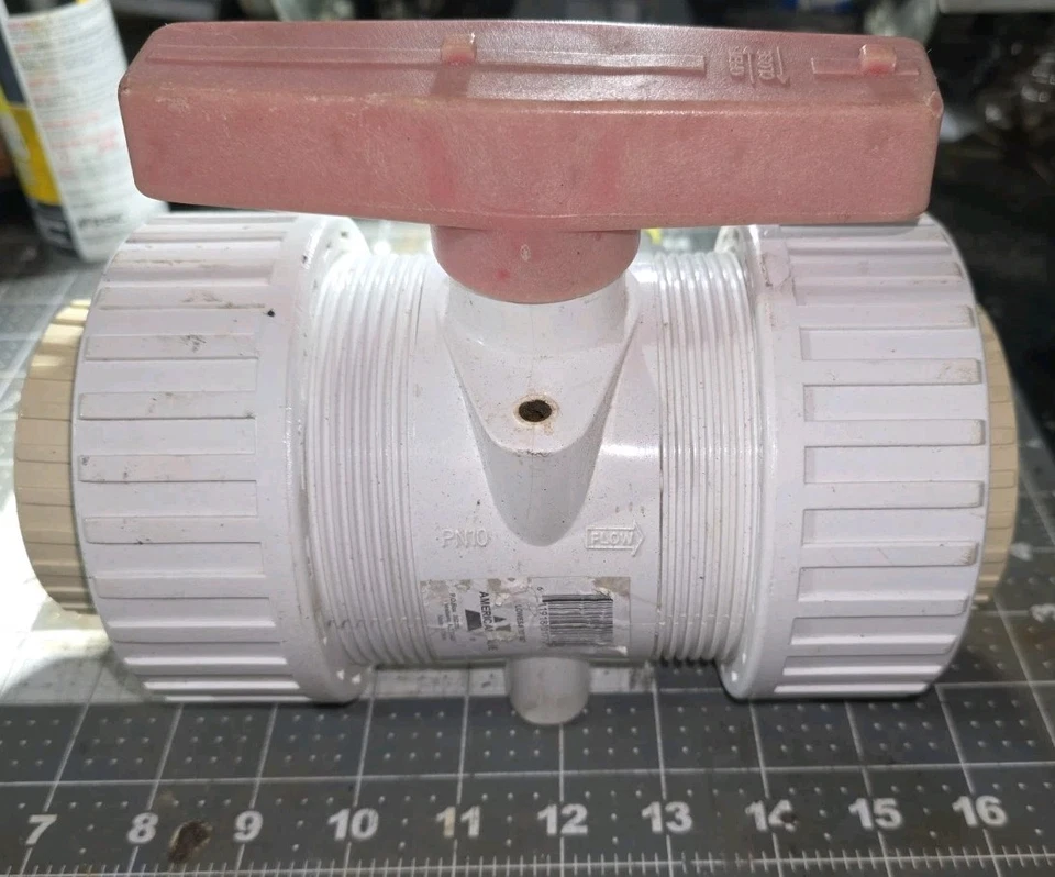 American Valve 2- 1/2" PVC True Union Ball Valve Socket Ends - Image 4 of 4