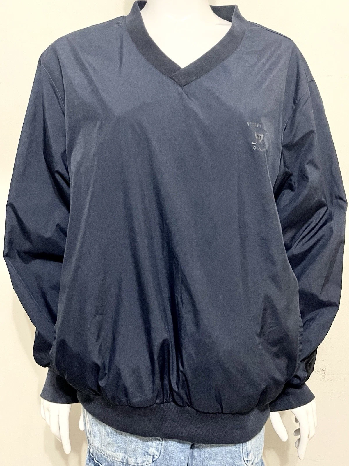 Nautica Lightweight Medium V-Neck Pullover Windbreaker Navy Blue W/Side-Zipper
Opens in a new window