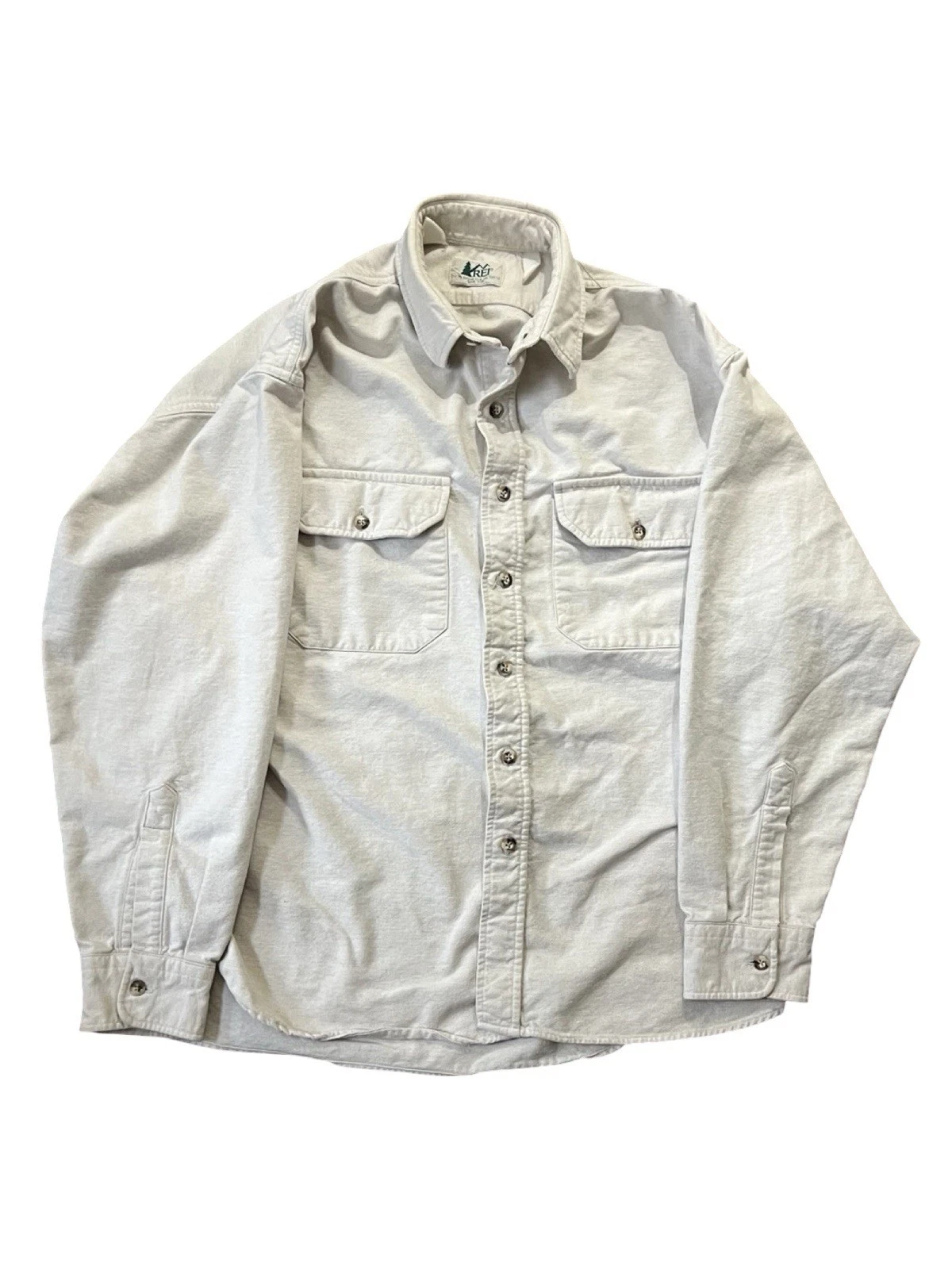 REI Men’s Heavyweight Canvas Button Front Shirt Beige Long Sleeve Outdoors XL
Opens in a new window