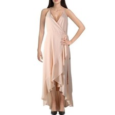Lisa & Lucy Wrap Formal Bridesmaid Hi-low Ruffle Dress XS