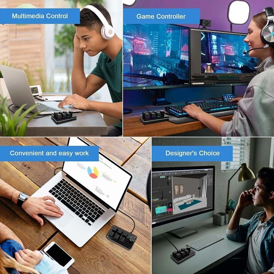 Macro Keyboard 6 Key + 1 Knob Wired Programmable Mechanical Keypad - Image 2 of 4