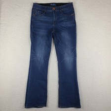 Democracy Jeans Womens 14 Blue Ab Solution Boot Cut Dark Wash Denim