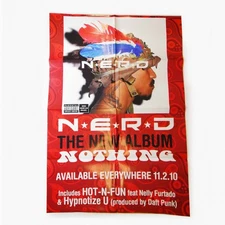 2010 N.E.R.D. "Nothing" Promo Wheat Paste Poster FOLDED Rare Pharrell Williams