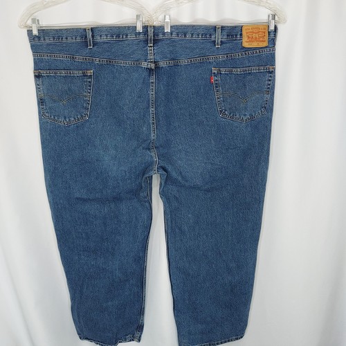 Jeans Levis 550 60x30 grandes altos azules relajados rectos denim lavado medio - Imagen 8 de 12