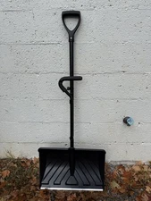 Heavy Duty Ergonomic Snow Shovel with Double Handle Ergonomic Grip