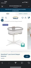 Halo Bassinest Swivel Sleeper Bedside Bassinet Removable Bed