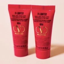 2 x Valentino V-Lighter Face Base Primer and Highlighter Rosa Mini 0.16oz/ 5ml