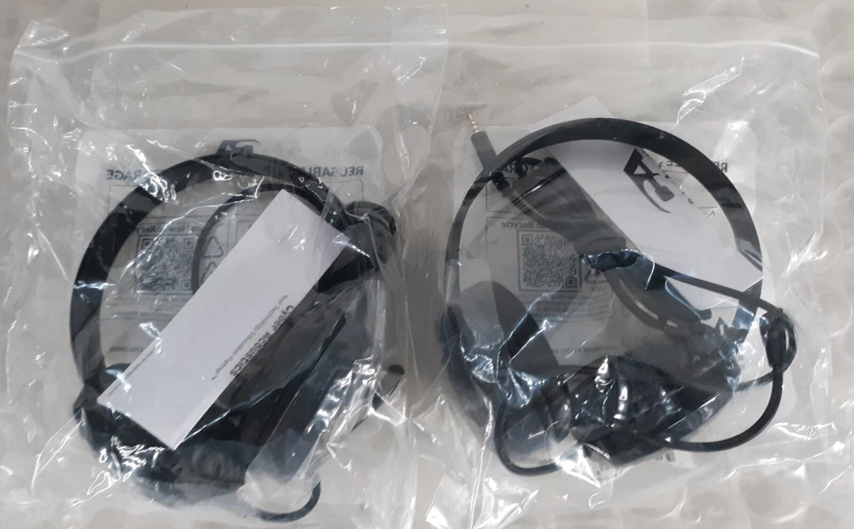 Pair of Cyber Acoustics AC-6008 Stereo Headset w/ Single Plug NEW *SEALED* - Image 4 of 4