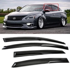 Window Visor For 2007-2012 Nissan Altima 3D Wavy JDM Mugen Style Vent Rain Guard