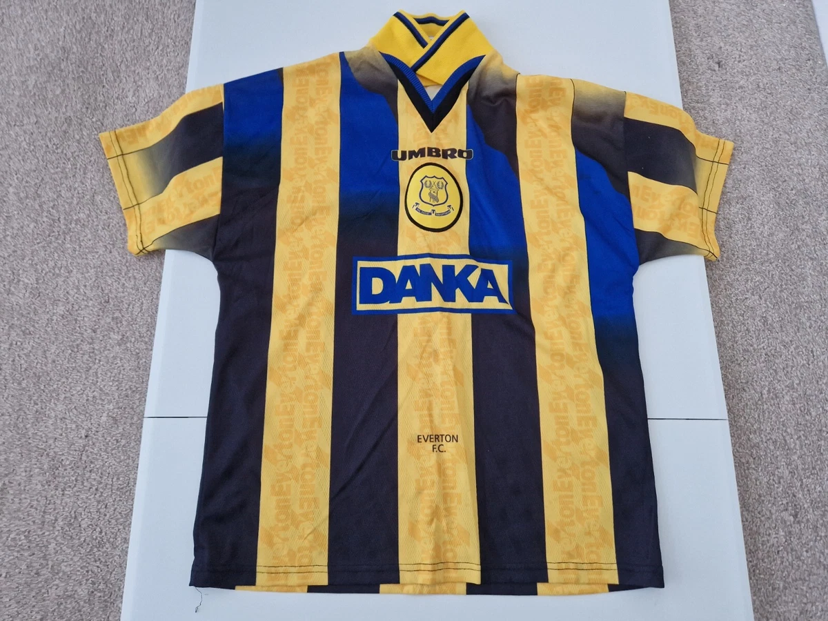 Chemise De Football Umbro Everton 1990/1991 - Extérieur Jaune, Taille S, Occasion Collector