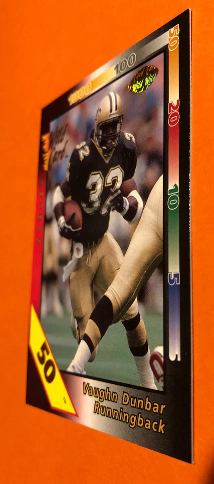 1992 Wild Card Red Hot Rookies Vaughn Dunbar 50 Stripe - Image 4 of 4