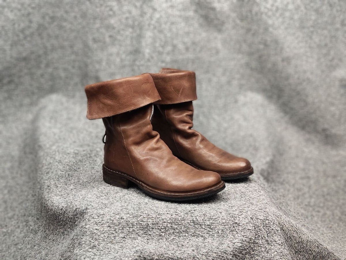 Fiorentini Baker Design Ella Brown Leather Ankle Zip Boots